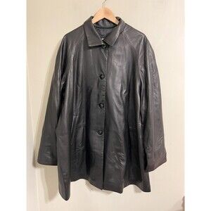Vintage 1990’s Remy Women Size XL Black Leather  Soft Jacket